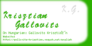 krisztian gallovits business card